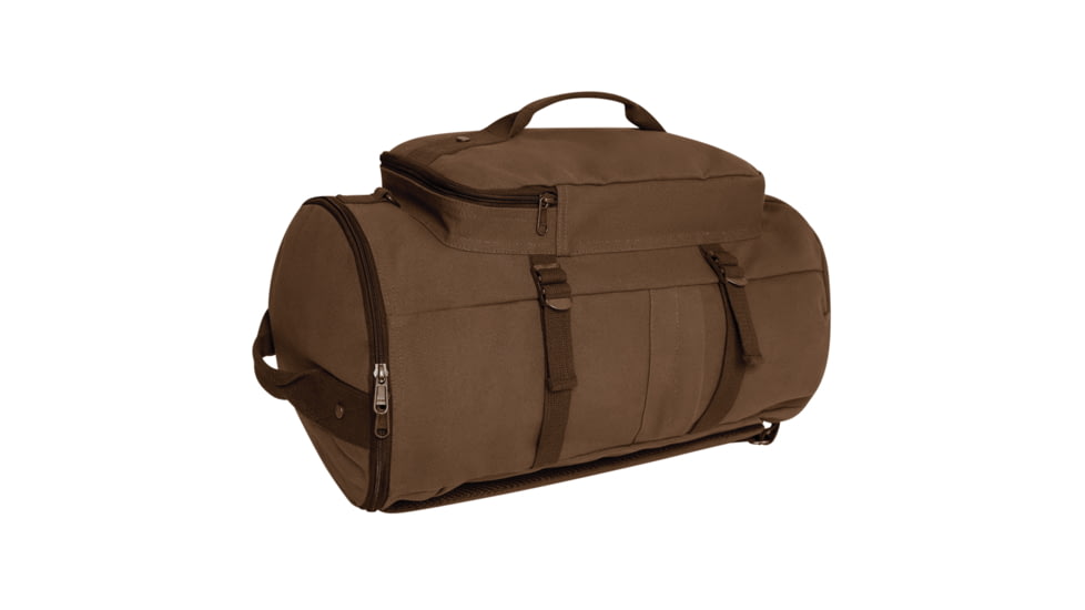 Rothco Convertible Canvas Duffle / Backpack - 19 Inches, Brown, 25160-Brown