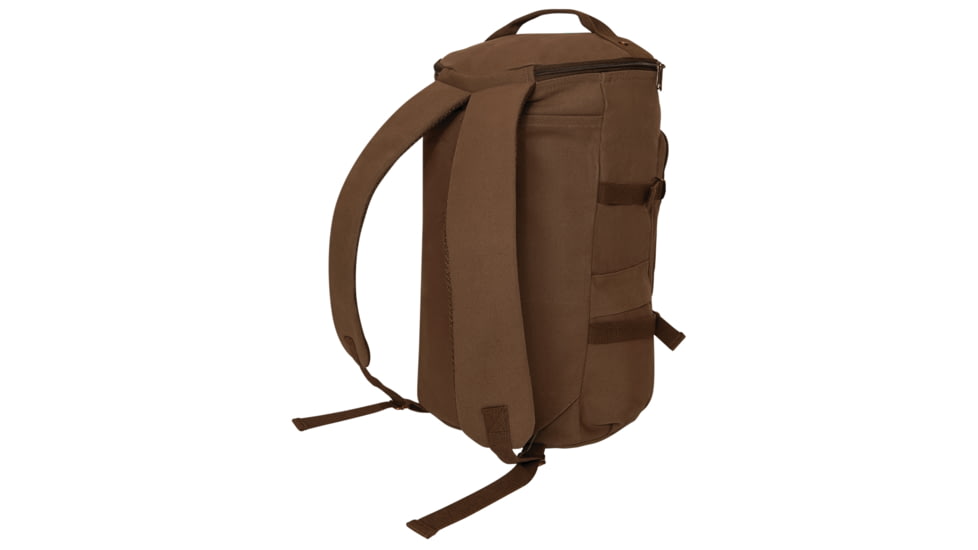 Rothco Convertible Canvas Duffle / Backpack - 19 Inches, Brown, 25160-Brown