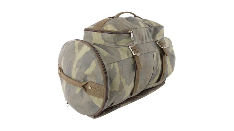 Rothco Convertible Canvas Duffle / Backpack - 19 Inches, Woodland Camo, 25161-WoodlandCamo