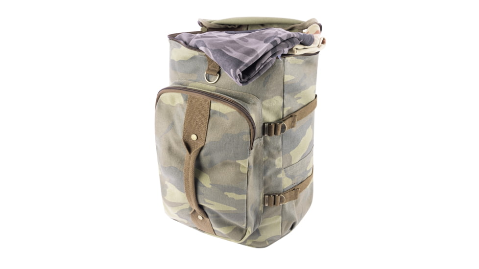 Rothco Convertible Canvas Duffle / Backpack - 19 Inches, Woodland Camo, 25161-WoodlandCamo