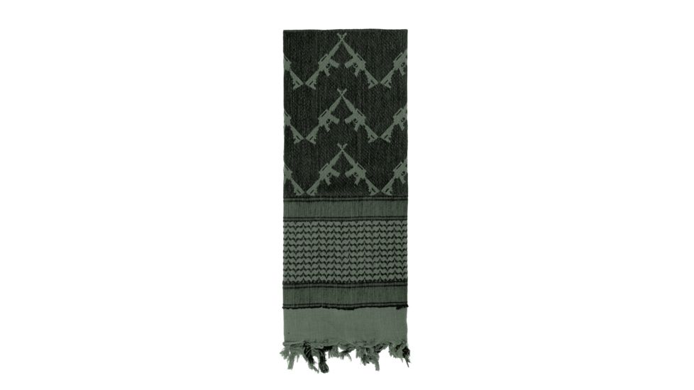 Rothco Crossed Rifles Shemagh Tactical Scarf, Foliage Green, 8737-FoliageGreen