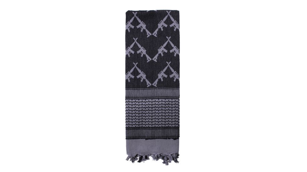 Rothco Crossed Rifles Shemagh Tactical Scarf, Grey, 8737-Grey