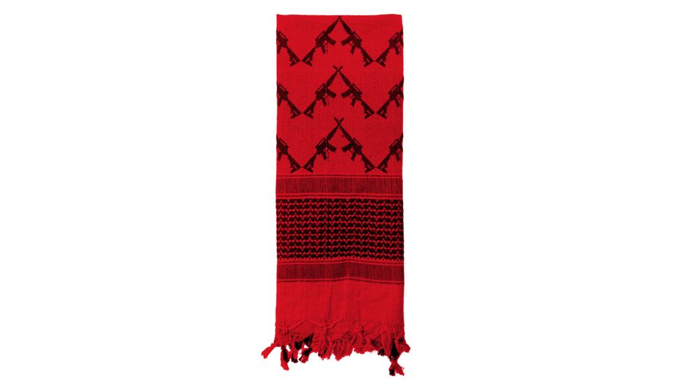 Rothco Crossed Rifles Shemagh Tactical Scarf, Red, 8737-Red