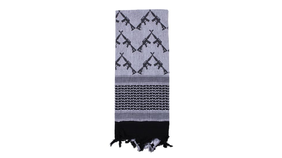 Rothco Crossed Rifles Shemagh Tactical Scarf, White, 8737-White