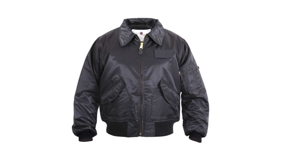 Rothco CWU-45P Flight Jacket, Black, Small, 7522-Black-S