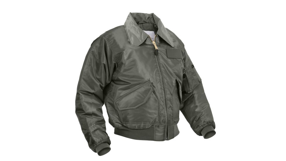 Rothco CWU-45P Flight Jacket, Sage Green, Small, 7520-SageGreen-S