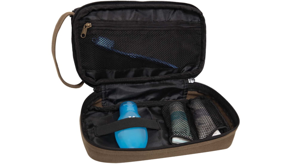 Rothco Deluxe Canvas Travel Kit, Black, 1854-Black