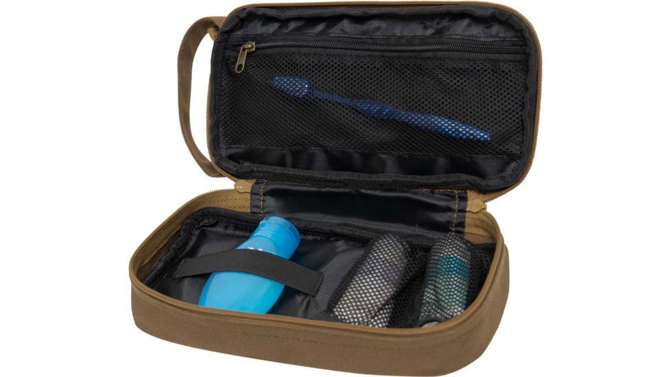 Rothco Deluxe Canvas Travel Kit, Coyote Brown, 1854-CoyoteBrown