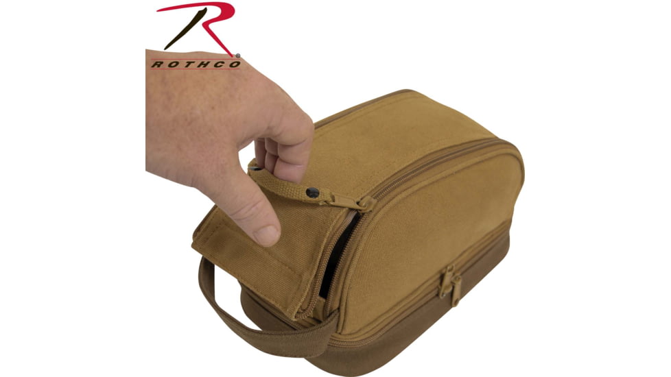 Rothco Deluxe Canvas Travel Kit, Coyote Brown, 1854-CoyoteBrown