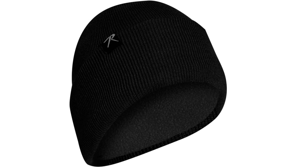 Rothco Deluxe Fine Knit Fleece-Lined Watch Cap - Mens, Black, One Size, 57870-Black
