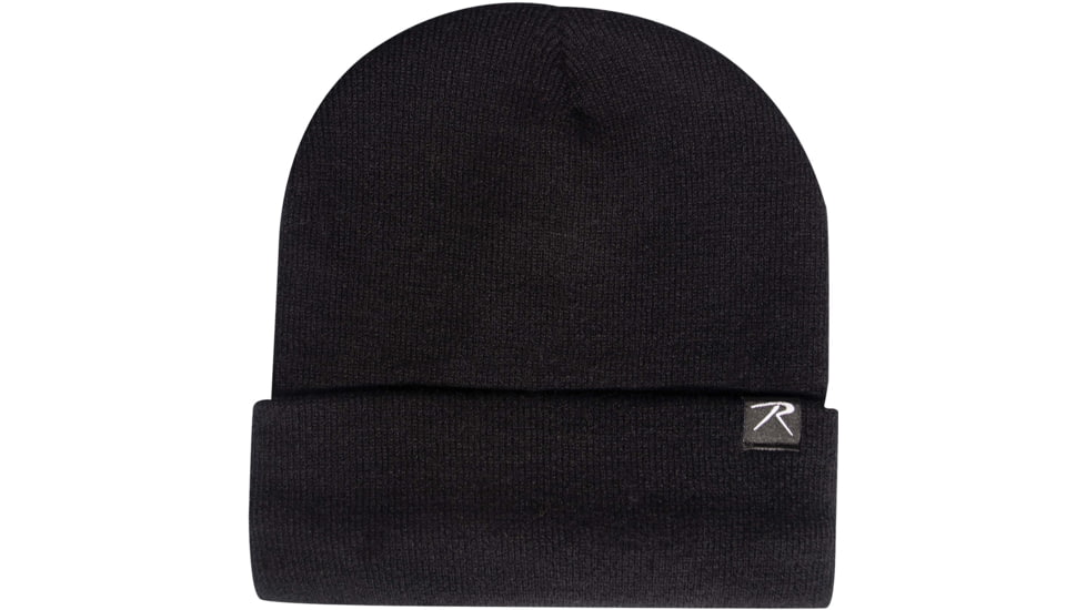 Rothco Deluxe Fine Knit Fleece-Lined Watch Cap - Mens, Black, One Size, 57870-Black