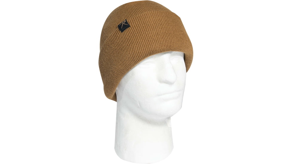 Rothco Deluxe Fine Knit Fleece-Lined Watch Cap - Mens, Coyote Brown, One Size, 57871-CoyoteBrown