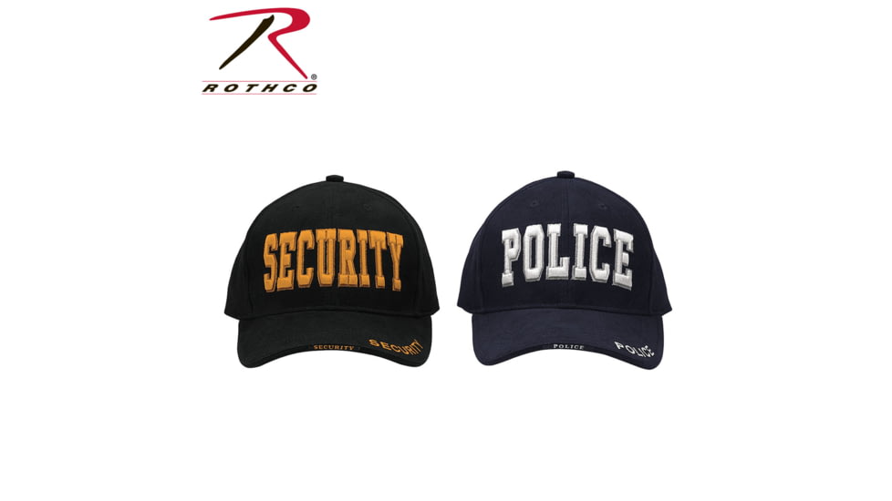 Rothco Deluxe Police Low Profile Cap, Black/Gold, 93830-BlackGold