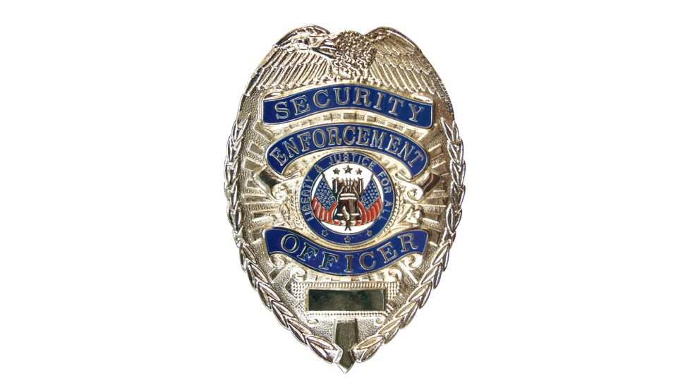 Rothco Deluxe Security Enforcement Officer Badge, Silver, 1915-Silver
