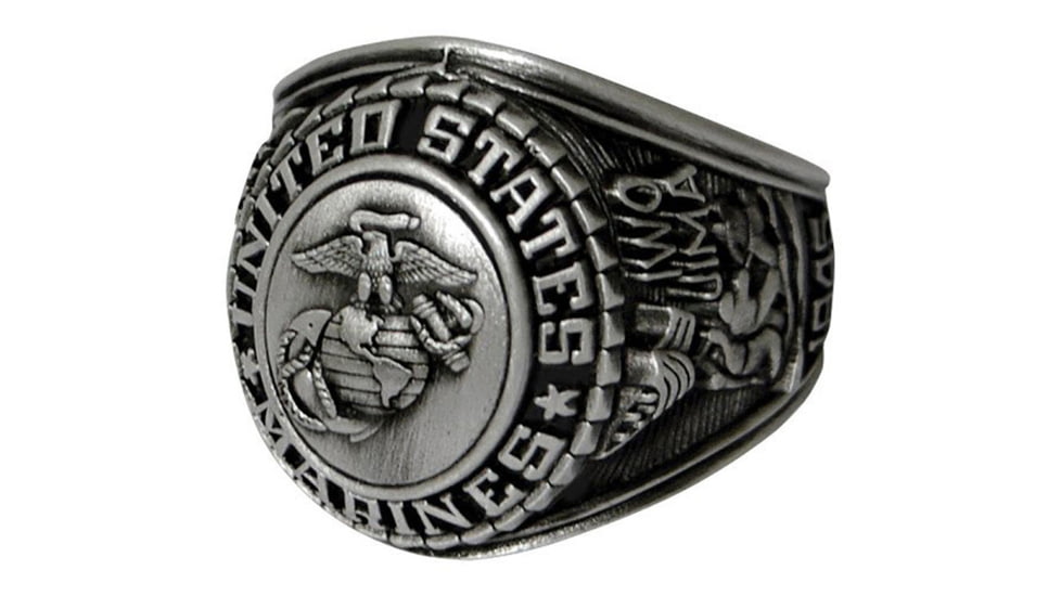 Rothco Deluxe Silver Insignia Ring, Marines, Silver, 9, 842-968