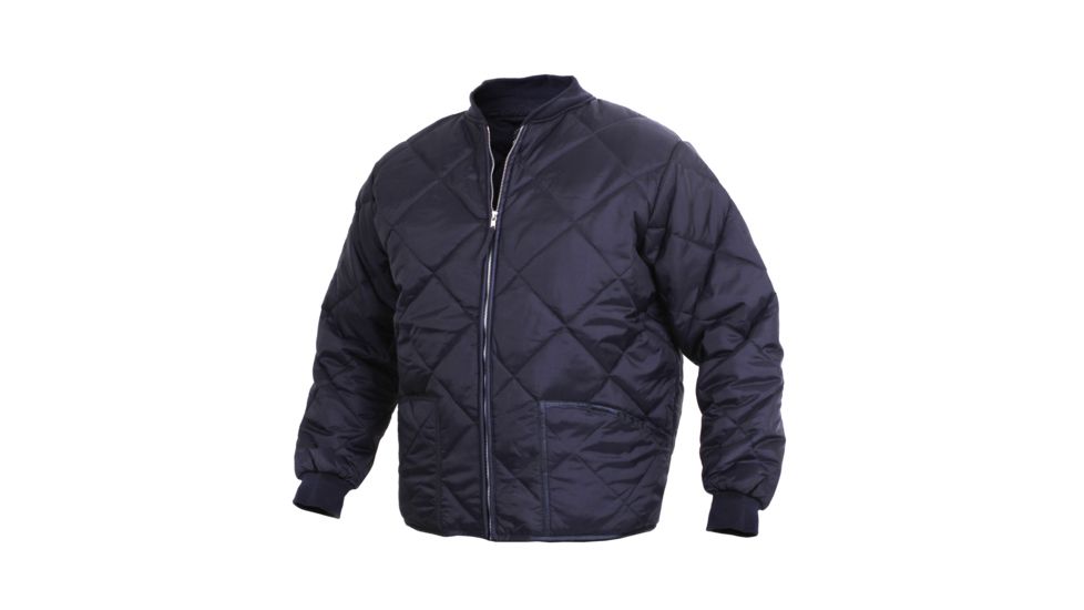 Rothco Diamond Nylon Quilted Flight Jacket, Navy Blue, M, 7160-NavyBlue-M