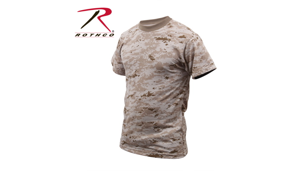 Rothco Digital Camo T-Shirt 5212, S, Heritage Walnut, 61800-HeritageWalnut-S
