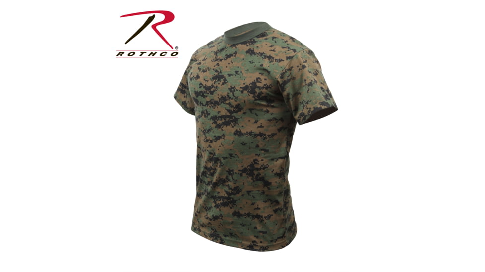 Rothco Digital Camo T-Shirt 5212, S, Heritage Walnut, 61800-HeritageWalnut-S