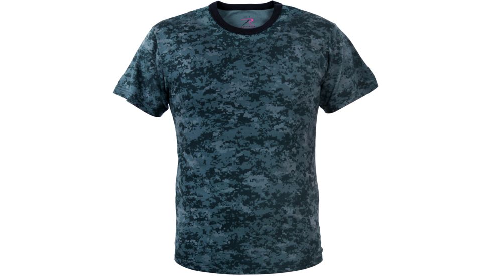 Rothco Digital Camo T-Shirt, Midnight Navy Blue, L, 88947-MidnightNavyBlue-L