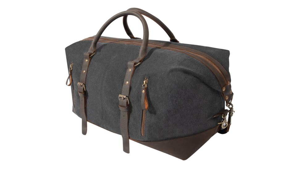 Rothco Extended Weekender Bag, Charcoal Grey, 90886