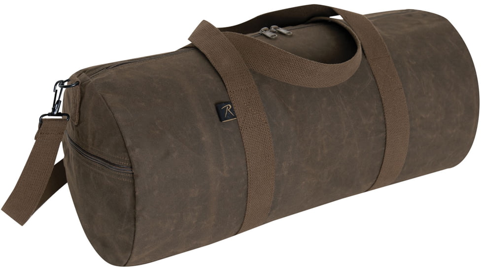 Rothco Waxed Canvas Shoulder Duffle Bag, Brown, 2417-Brown
