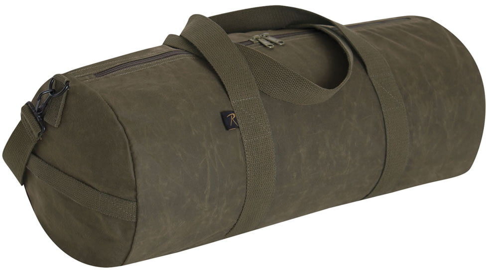 Rothco Waxed Canvas Shoulder Duffle Bag, Olive Drab, 2417-OliveDrab