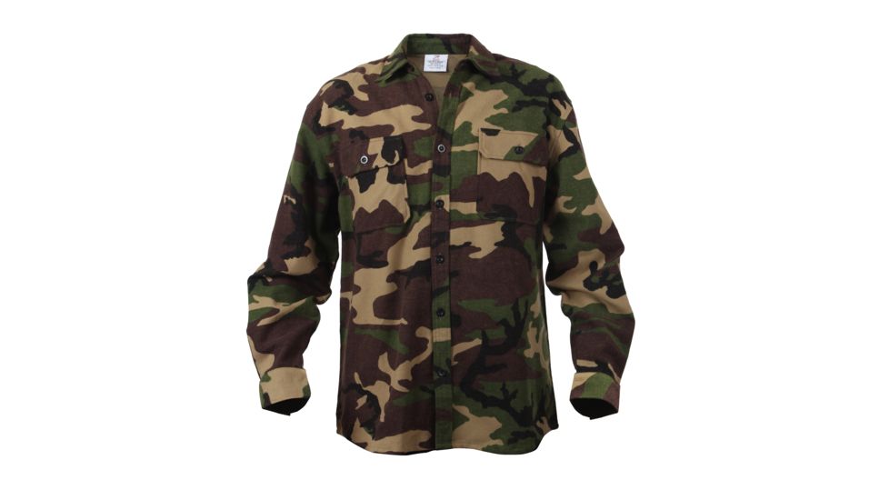 Rothco Extra Heavyweight Camo Flannel Shirts, XL, 4659-XL