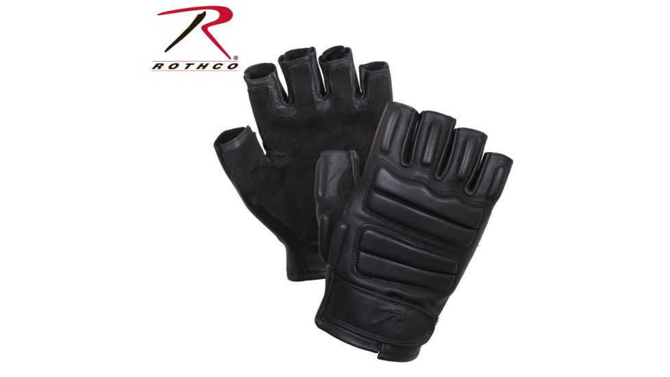 Rothco Fingerless Padded Tactical Gloves, M, 2817-M
