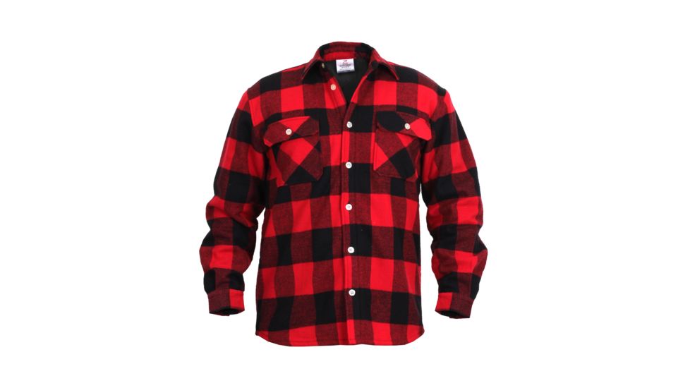 Rothco Fleece Lined Flannel Shirt, Small, 2739-S