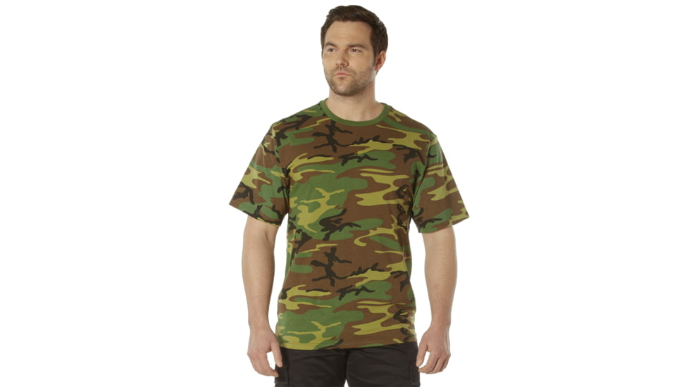 Rothco Full Comfort Fit T-Shirt, Woodland Camo, Extra Large, 84215-WoodlandCamo-XL