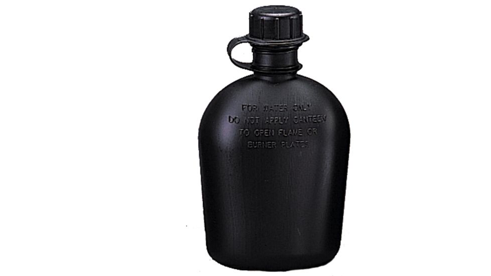 Rothco G.I. 1 Qt. Plastic Canteen, Black, 606-Black