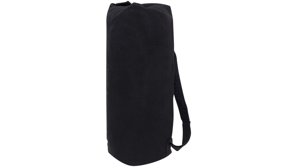 Rothco G.I. Style Canvas Double Strap Duffle Bag, Black, 2485
