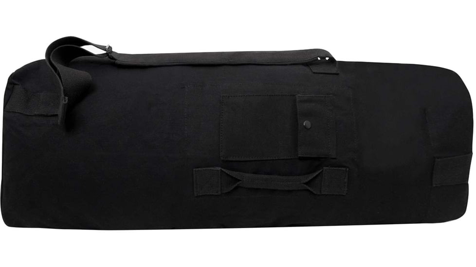 Rothco G.I. Style Canvas Double Strap Duffle Bag, Black, 2485