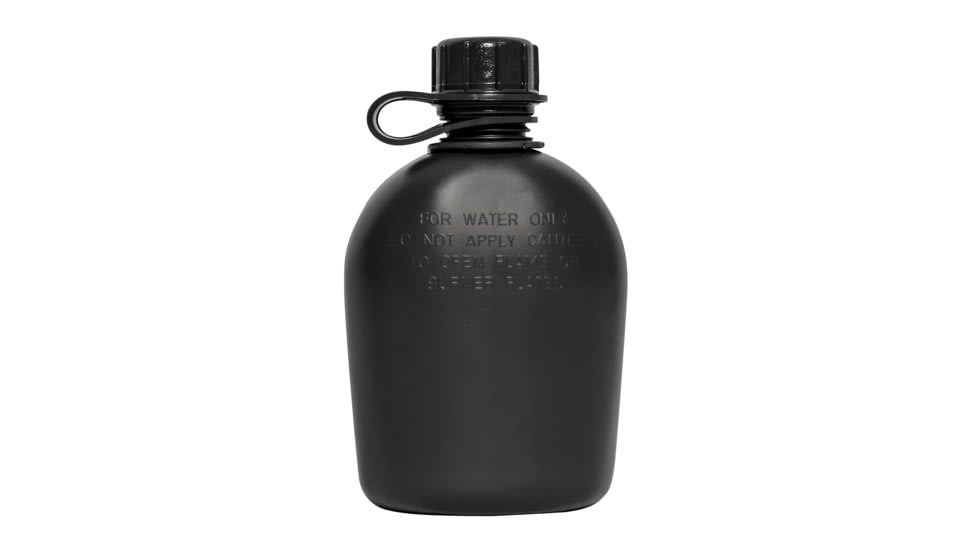 Rothco Genuine G.I. 3 Piece 1 Quart Plastic Canteen, Black, 1 Qt, 20427