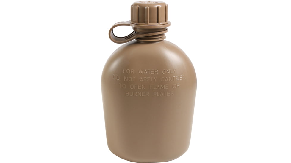 Rothco Genuine G.I. 3-Piece Plastic Canteen, 1 qt, Coyote Brown, 936