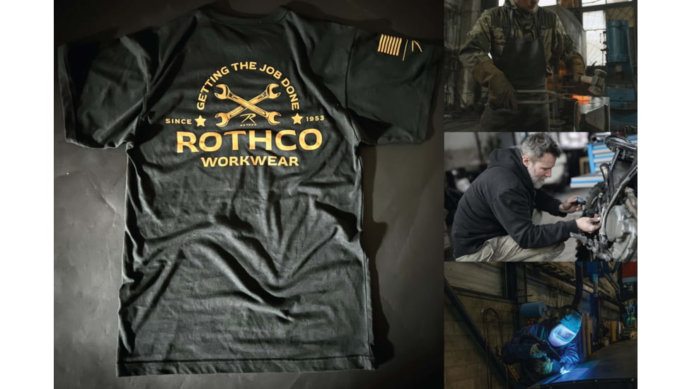 Rothco Getting The Job Done T-Shirt - Mens, Black, Small, 11350-Black-S