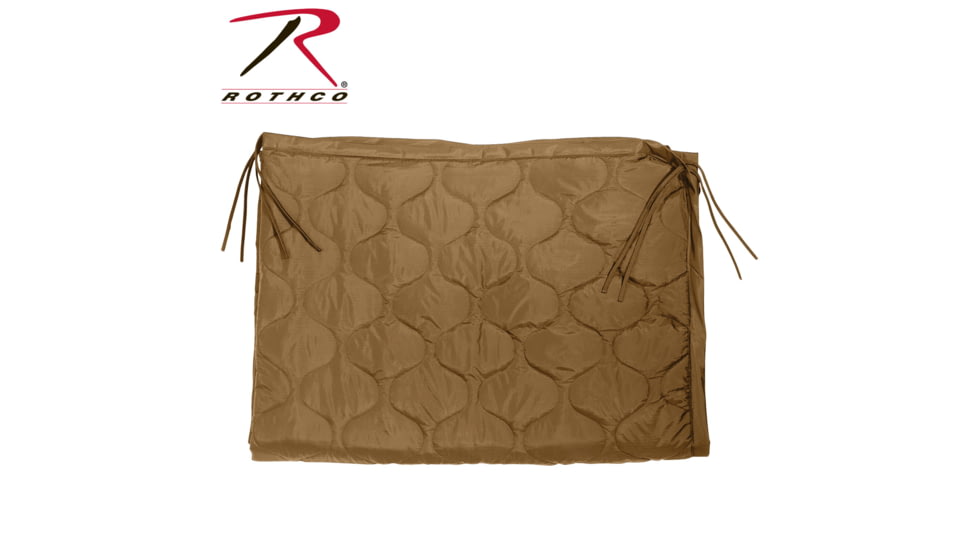 Rothco GI Type Rip-Stop Poncho Liner With Zipper, Coyote Brown, 88477-CoyoteBrown