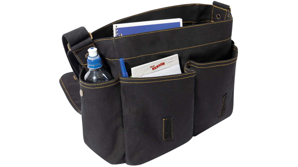 Rothco Heavyweight Canvas Classic Messenger Bag With Military Stencil, Black, 91181-Black