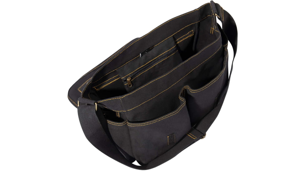 Rothco Heavyweight Canvas Classic Messenger Bag With Military Stencil, Black, 91181-Black