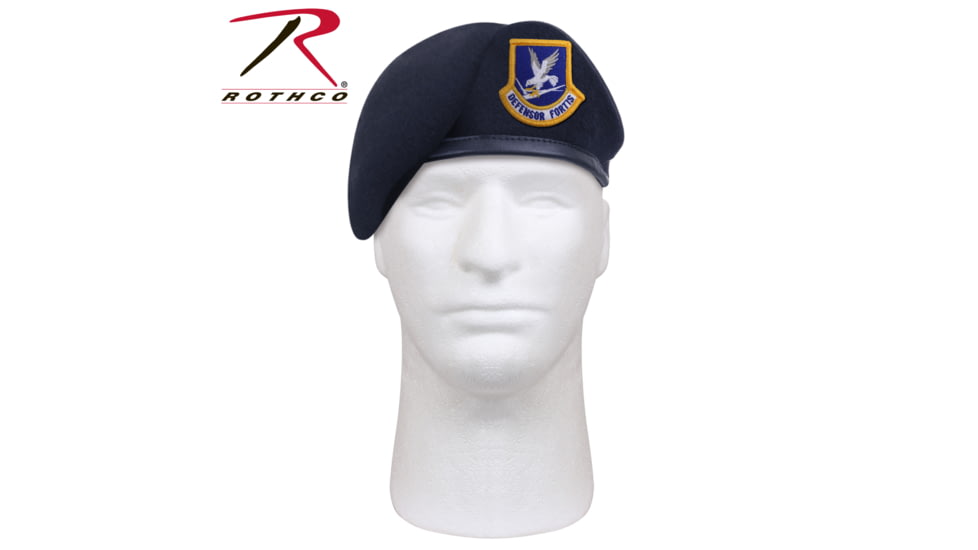 Rothco Inspection Ready Beret With USAF Flash - Midnight Navy Blue, 6 5/8, 4898-658