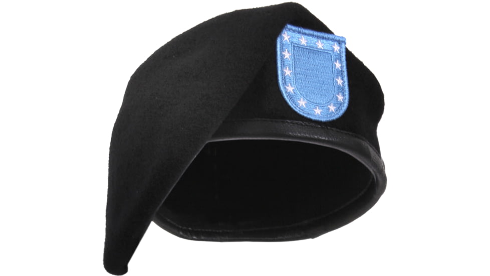 Rothco Inspection Ready Black Beret With Flash, Black, 6.5, 4919-946