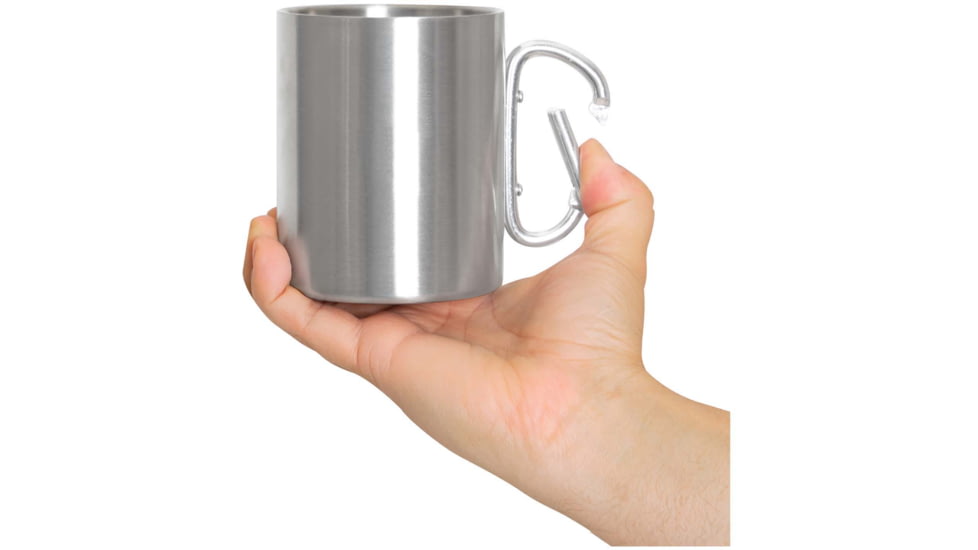 Rothco Insulated Stainless Steel Portable Camping Mug w/ Carabiner Handle, 15oz, 8305