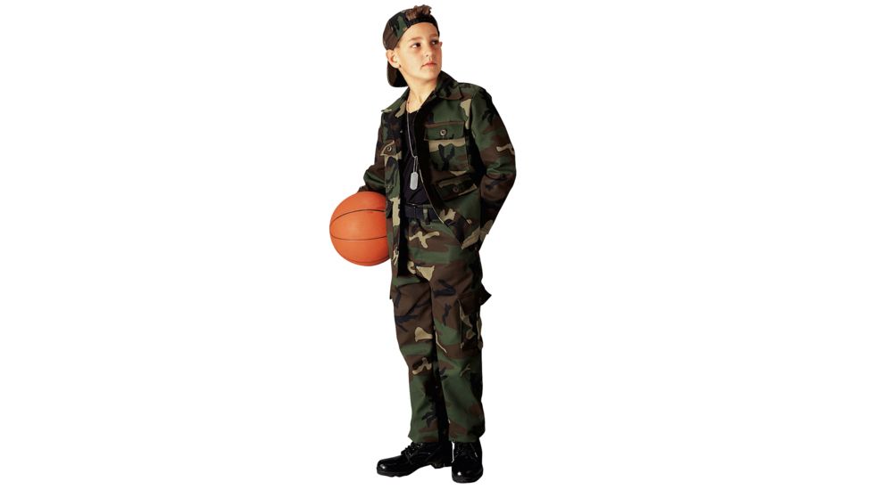 Rothco Kids Woodland Camo BDU Shirt, Woodland Camo, 2, 66102-WoodlandCamo-2