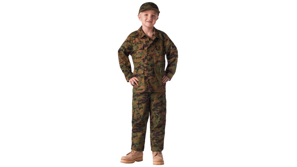 Rothco Digital Camo BDU Shirt - Kid's, Extra Large, Woodland Digital Camo, 66215-148