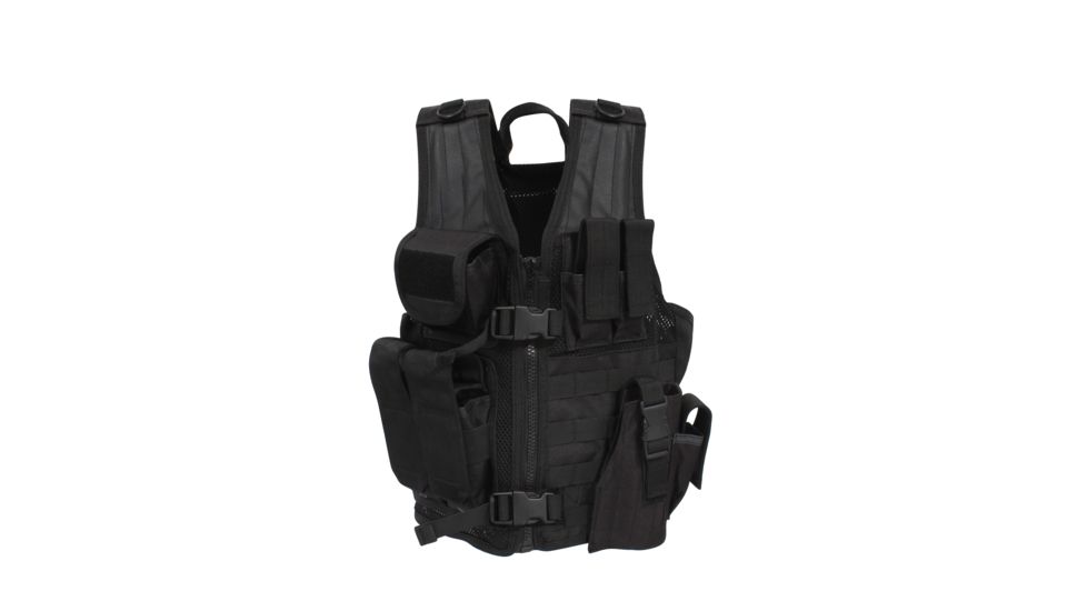 Rothco Kids Tactical Cross Draw Vest, Black, 5593-Black