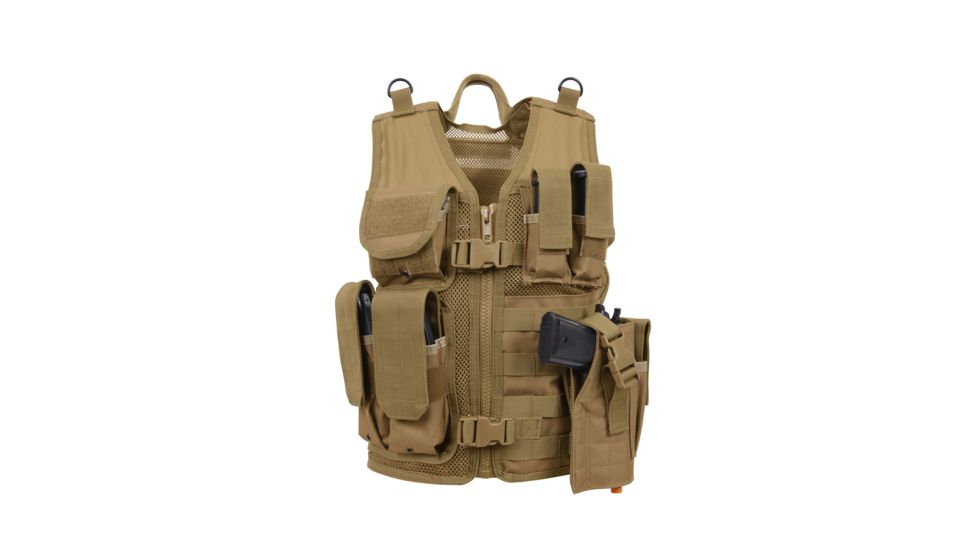 Rothco Kids Tactical Cross Draw Vest, Coyote Brown, 5293-CoyoteBrown