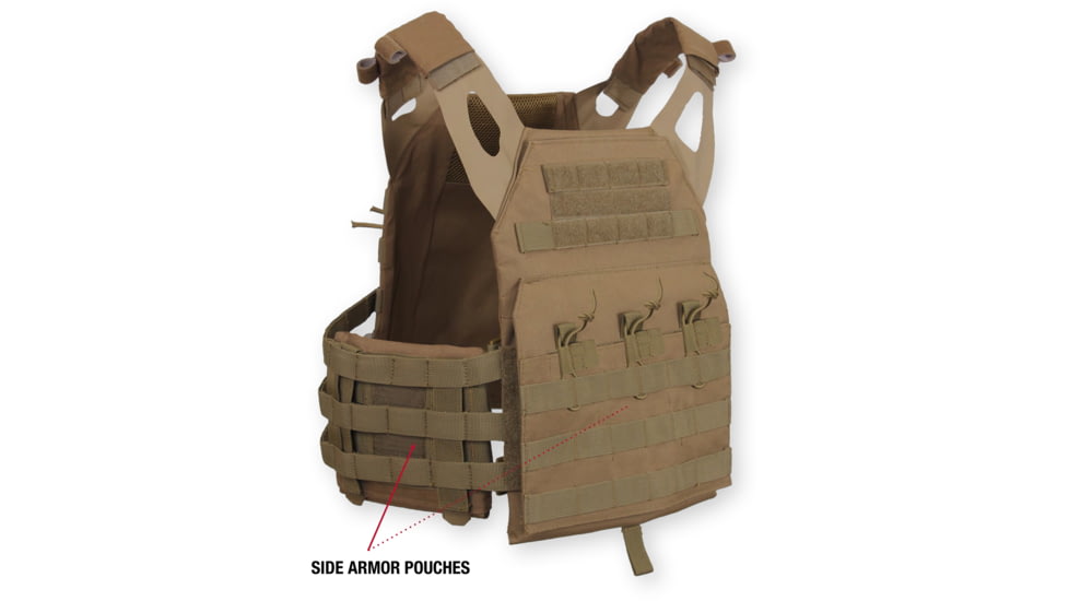 Rothco LACV Side Armor Pouch Set, 5.75in x 5.75in x 0.5in, Coyote Brown, 5729