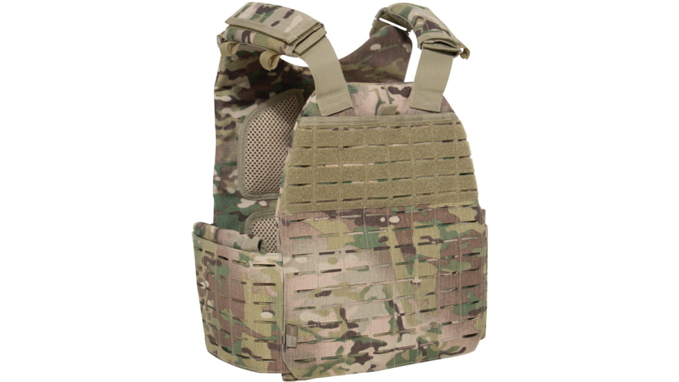 Rothco Laser Cut MOLLE Plate Carrier Vest, MultiCam, Regular, 2734-MultiCam-Regular