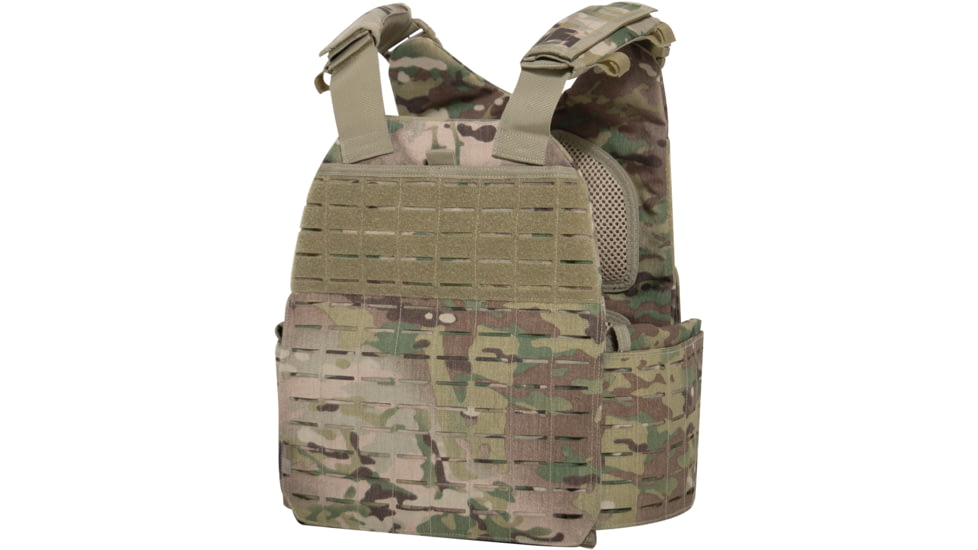Rothco Laser Cut MOLLE Plate Carrier Vest, MultiCam, Regular, 2734-MultiCam-Regular