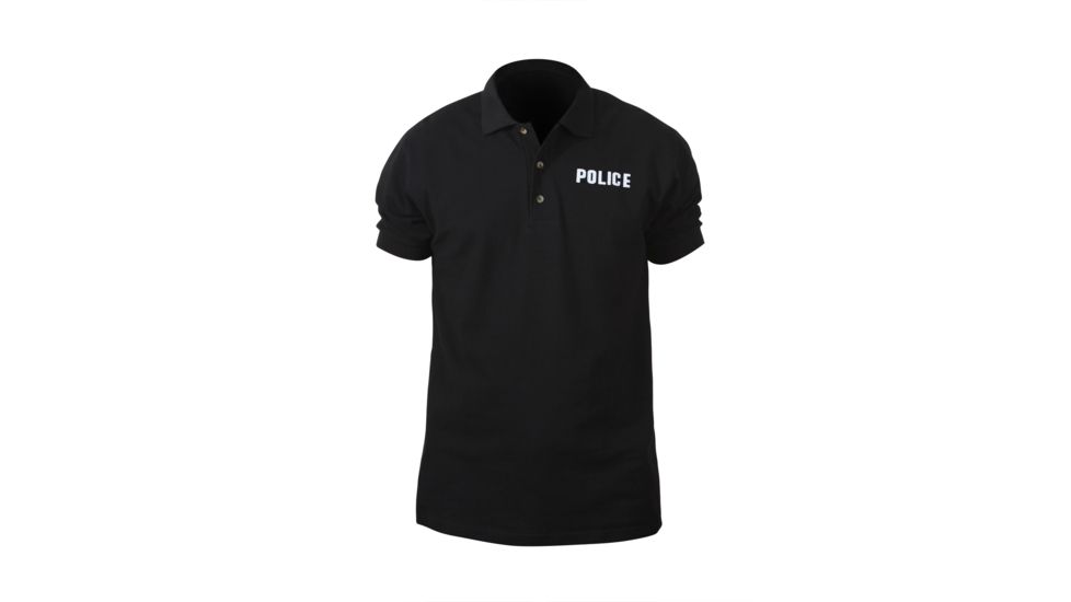 Rothco Law Enforcement Printed Polo Shirts, Black, L, 7698-Black-Police-L